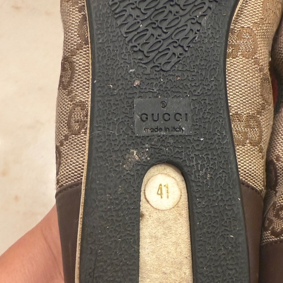 Gucci Women's Beige and Brown Loafers - Picture 6 of 9